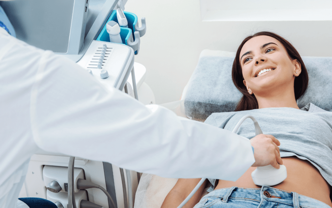 woman receiving ultrasound